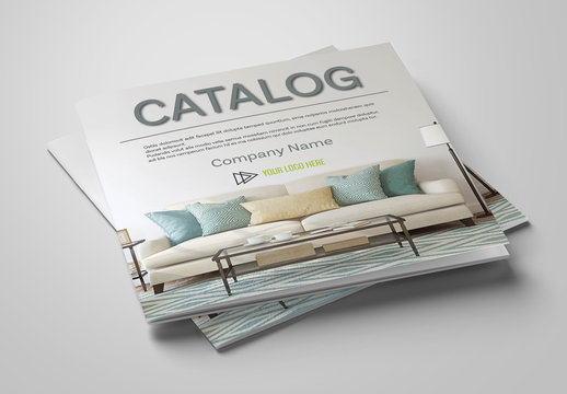 Catalog Layout with Pastel-Colored Accents