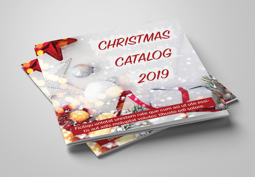 Catalog Layout with Red and Green Accents