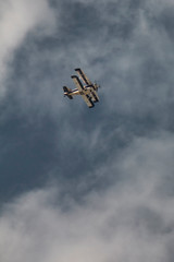 Air show, extraordinary aircraft attractions in the sky. Aviation photography