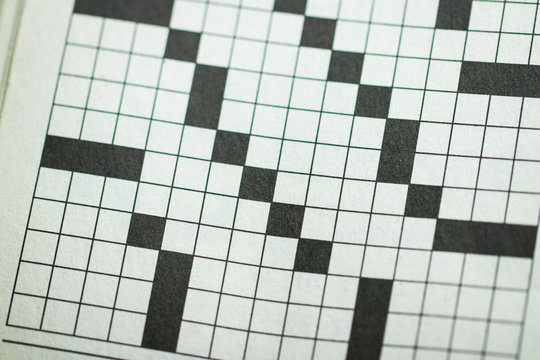 Overhead Angle Of  A Crossword Puzzle