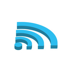 Digital wifi isometric icon vector design