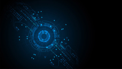 Abstract technology concept. Circuit board, high computer color background. Vector illustration