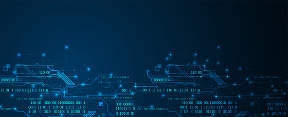 Abstract technology concept. Circuit board, high computer color background. Vector illustration