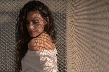 Woman portrait Santa Monica sunset