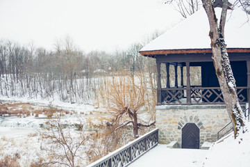 old house in winter