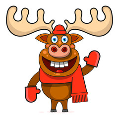 Cheerful Deer Vector Illustration For Your Design