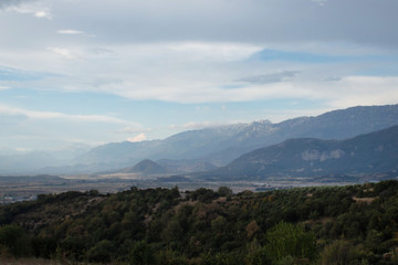 Fototapeta premium Thessaly Valley in the evening of an autumn day, Greece
