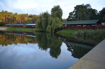 sStaw Amerykan w Złotym Potoku, Jura krakowsko-Częstochowska, Polska © Ewa