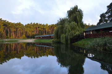 sStaw Amerykan w Złotym Potoku, Jura krakowsko-Częstochowska, Polska © Ewa