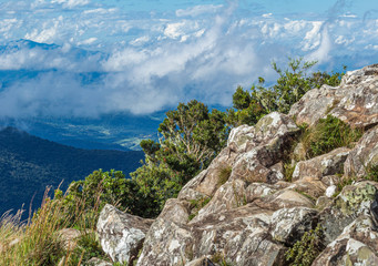 Cliff landscape on a cloudy day