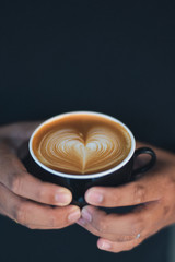 coffee latte art make by barista