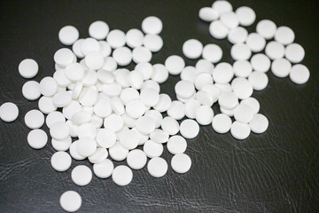 White Aspirin macro shot - Image