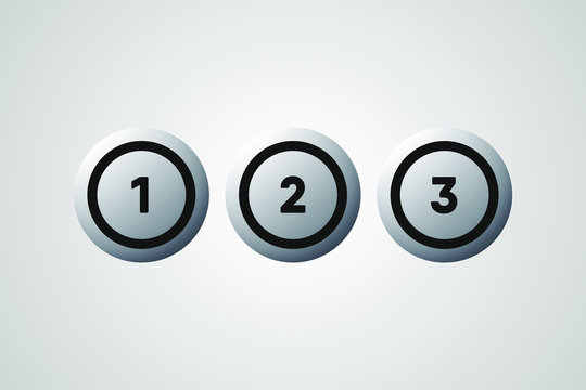 White Bingo Balls Vector Illustration