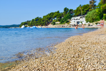 Fototapeta na wymiar The Orebic beach, Croatia.