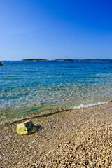 Fototapeta na wymiar The Orebic beach, Croatia.
