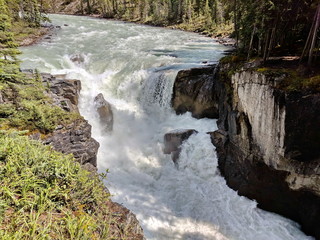 Sunwapta Falls in Jasper National Park, Alberta, Canada