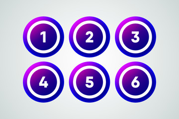 Purple Bingo Balls Vector Illustration