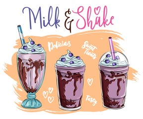 Bubble tea cup design collection, Yummy drinks, soft drinks with doodle style banner, Bubble milk tea ads with delicious tapioca and pearl, bubble tea menu graphic template