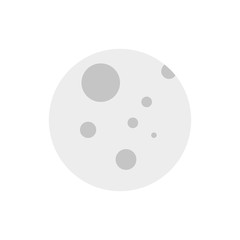 Isolated moon icon flat vector design
