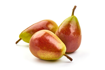 Fresh Ripe Belgian pears, isolated on white background