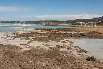 Rosignano white beach - Italy, Toscany.