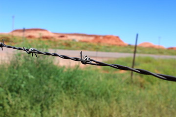 Barbwire at Monument Valley Arizona - American Desert