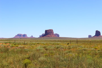 Rock Formations at Monument Valley Arizona - American Desert