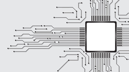 Abstract computer microprocessor circuit board vector background. EPS 10.
