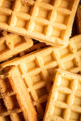 Tasty sweet waffles.