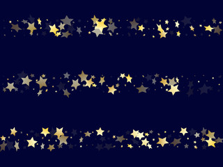 Gold gradient star dust sparkle vector background.