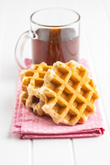 Tasty sweet waffles.