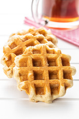 Tasty sweet waffles.