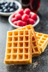 Tasty sweet waffles.