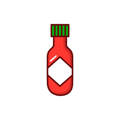 Cartoon Hot Sauce. Vector illustration.