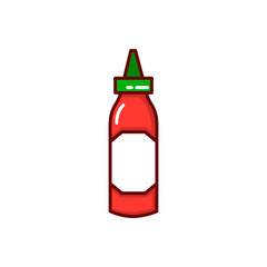 Cartoon Hot Sauce. Vector illustration.