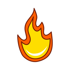 Cartoon Fire. Vector illustration.