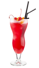 Sex on the Beach. Alcohol cocktail isolated on white