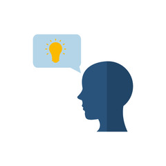 Isolated head icon flat vector design