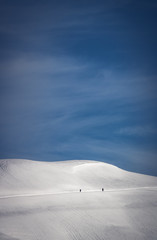 paysage de neige aux Saisies