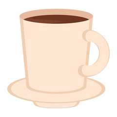 Isolated coffe cup on a white background - Vector illustration