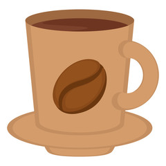 Isolated coffe cup on a white background - Vector illustration