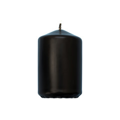 black candle isolated on white