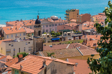A view in Menton in France