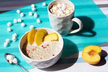  Cereals with milk and fruits
