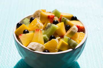  Fruit salad. Tasty and healthy breakfast