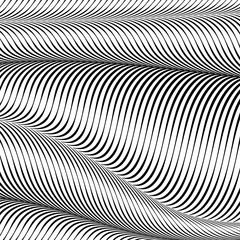 Abstract wavy background, optical art, opart striped