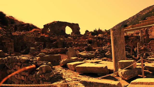 The ruins of the ancient city of Ephesus, Turkey