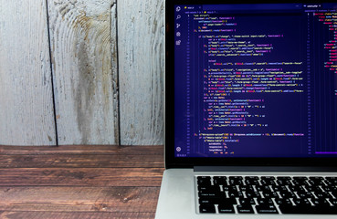 Programming code abstract technology background of software developer and Computer script