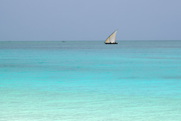 Dhow boat. Zanzibar, Tanzania, Africa