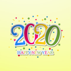 Happy new year 2020 banner. Happy New Year 2020 Design Patter. Vector illustration